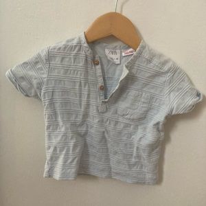 Zara sky blue tee